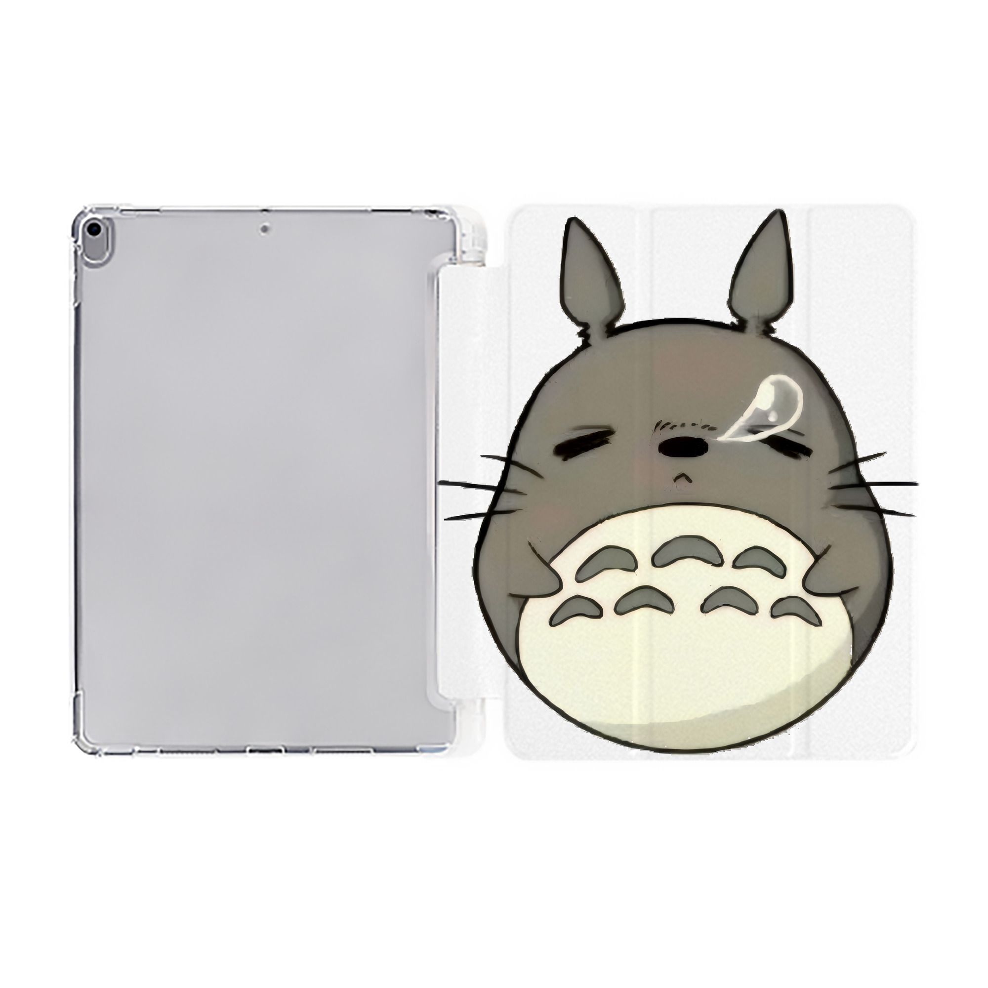（画像用） となりのトトロ 草壁メイ 草壁サツキ My Neighbor Totoro Satsuki Kusakabe Mei Kusakabe IPad ケース ペン収納付き 三つ折りスタンド PUレザー×シリコン 対応機種9.5/10.5/10.9インチ
